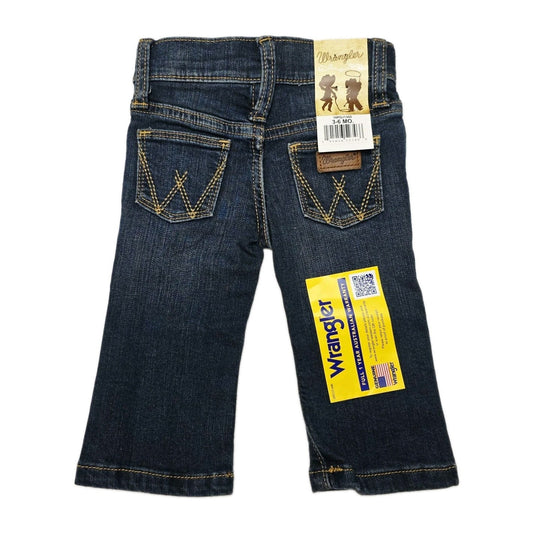 Wrangler Jeans Girls 3-6 Months Blue Ankle Stretch Denim Button Casual Winter
