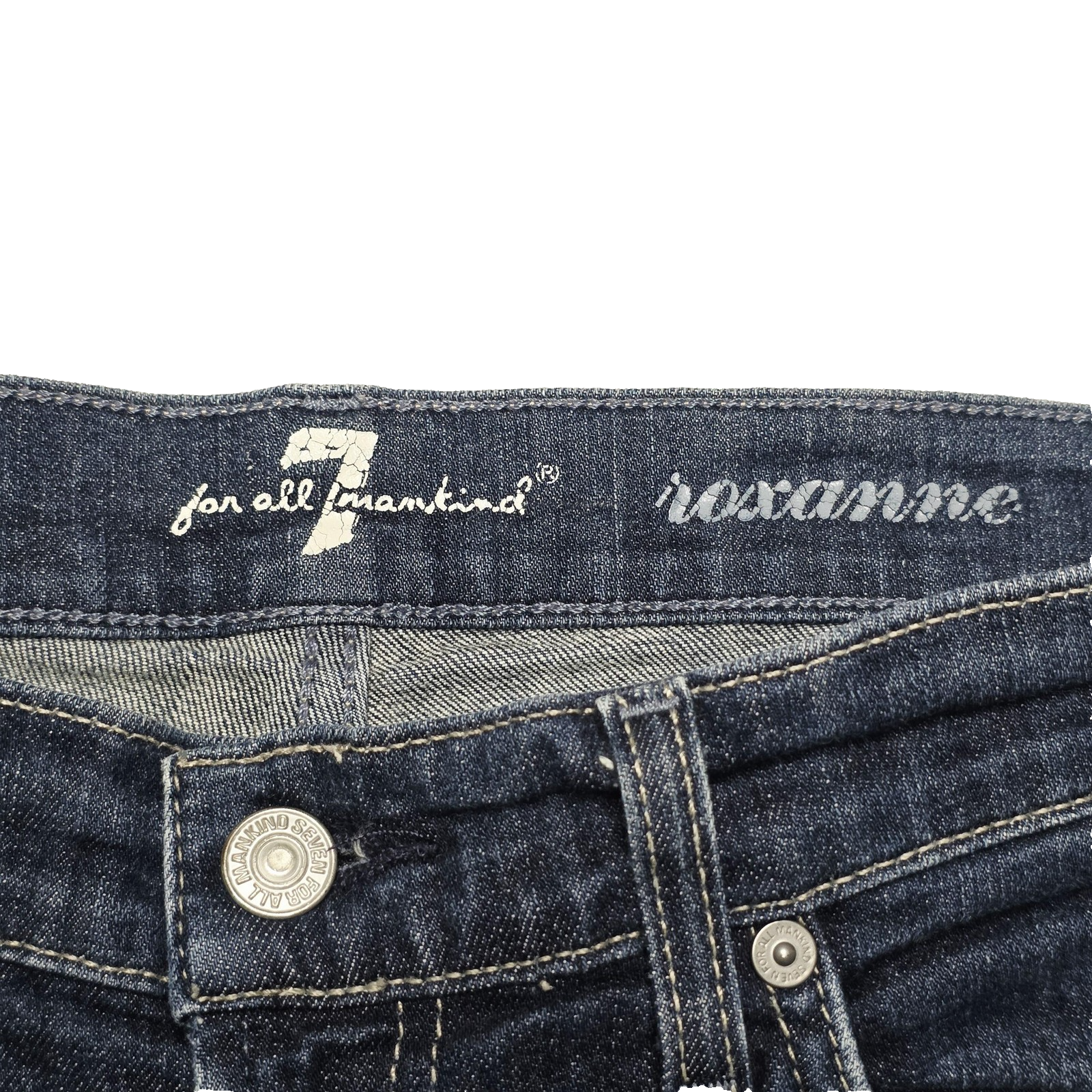 7 For All Mankind Jeans Women's 28 x 29 Blue Roxanne Skinny Dark Wash