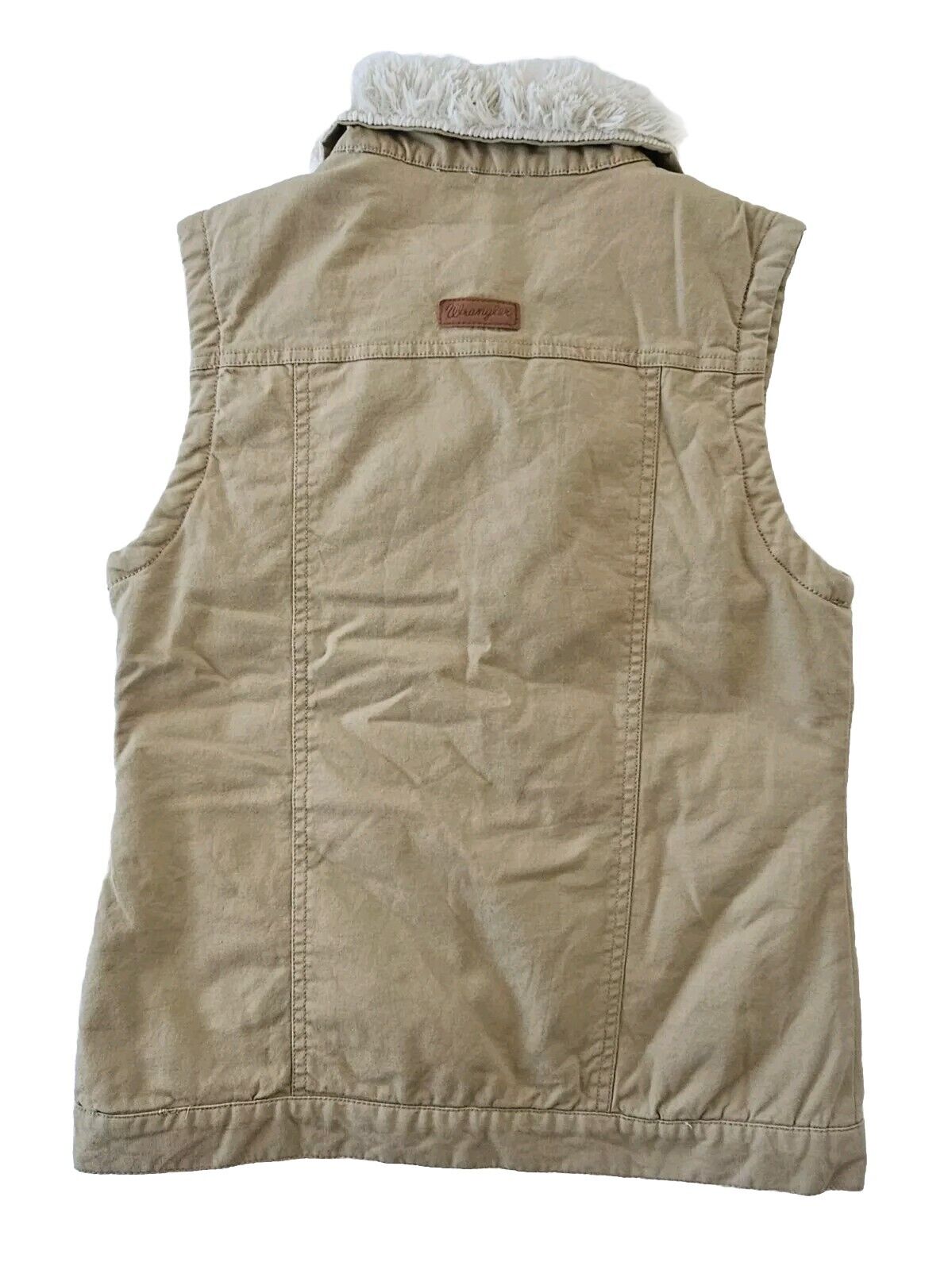 Wrangler Tan Wool Lined Soft Vest Ladies Size XS