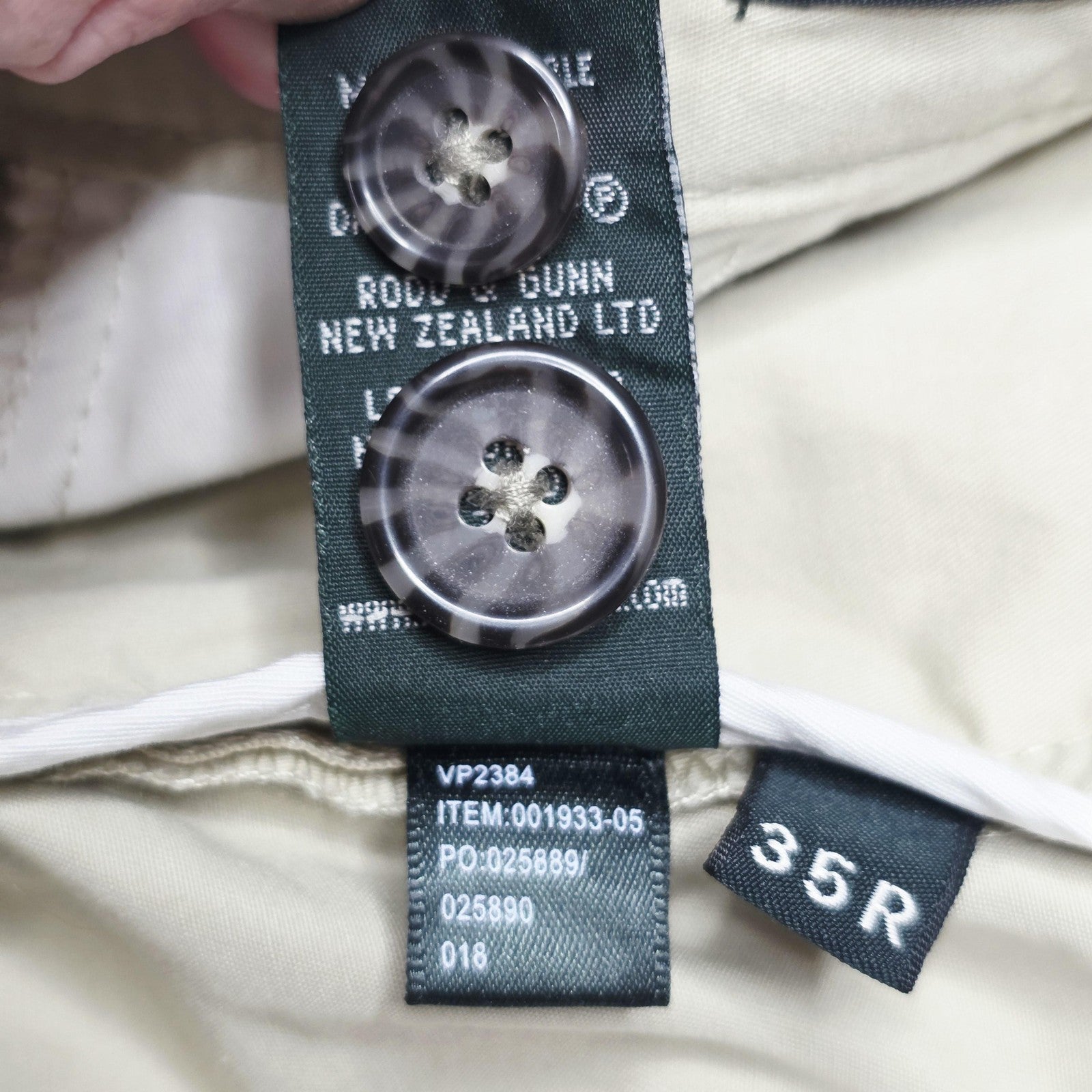 Rodd & Gunn Jeans Mens 35 Beige Regular Fit Cotton Chino Khakis Logo Pants