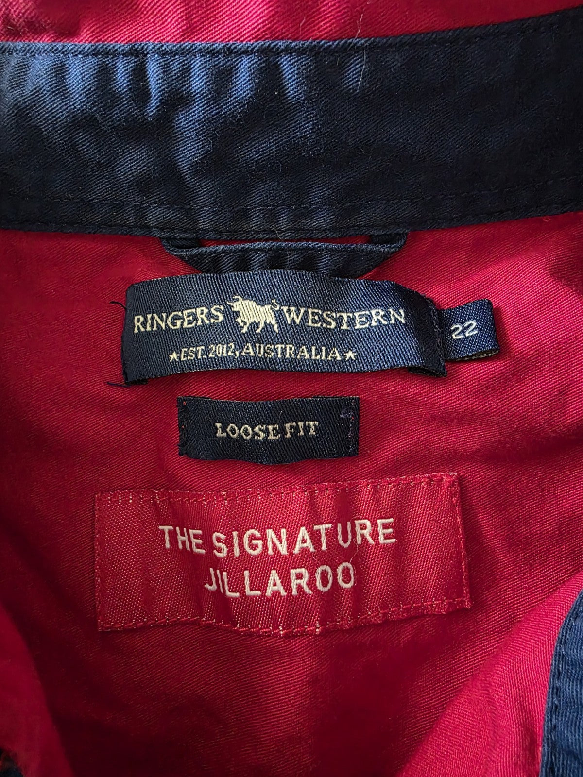 Ringer Western The Signature Jillaroo Loose Fit Long Sleeve Shirt Ladies Size 22