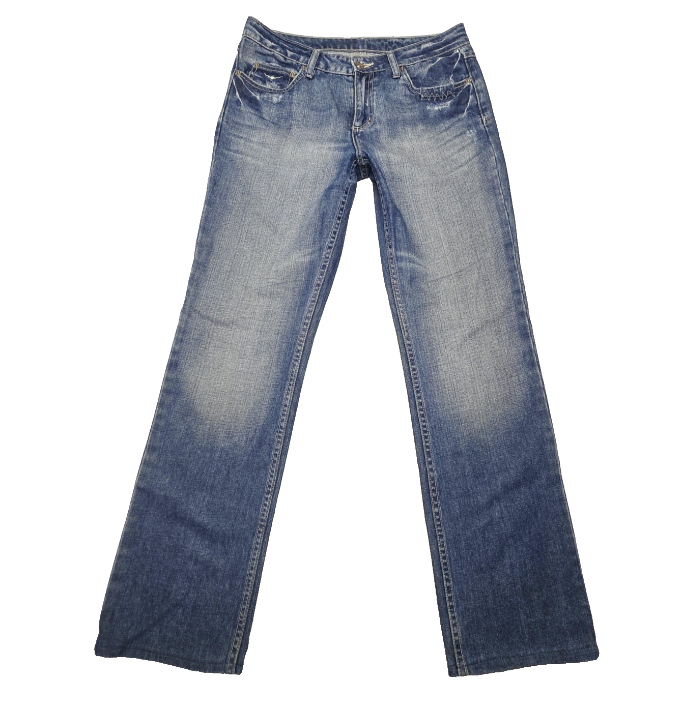 R.M. Williams Jeans Women's 10 Blue Straight Denim Distressed Medium Wash
