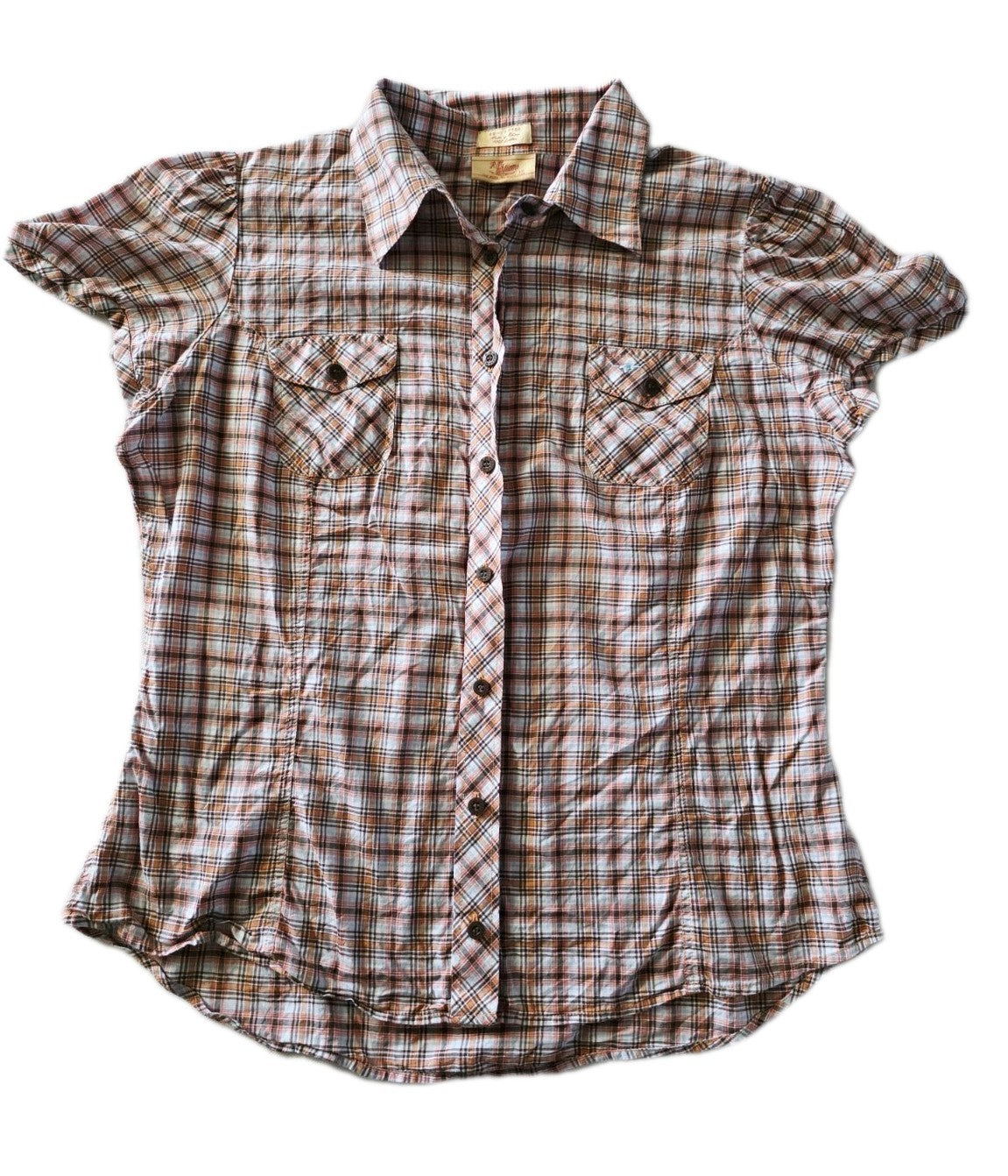 R.M Williams Semi Fitted Short Sleeve Ladies Western Shirt Size 16