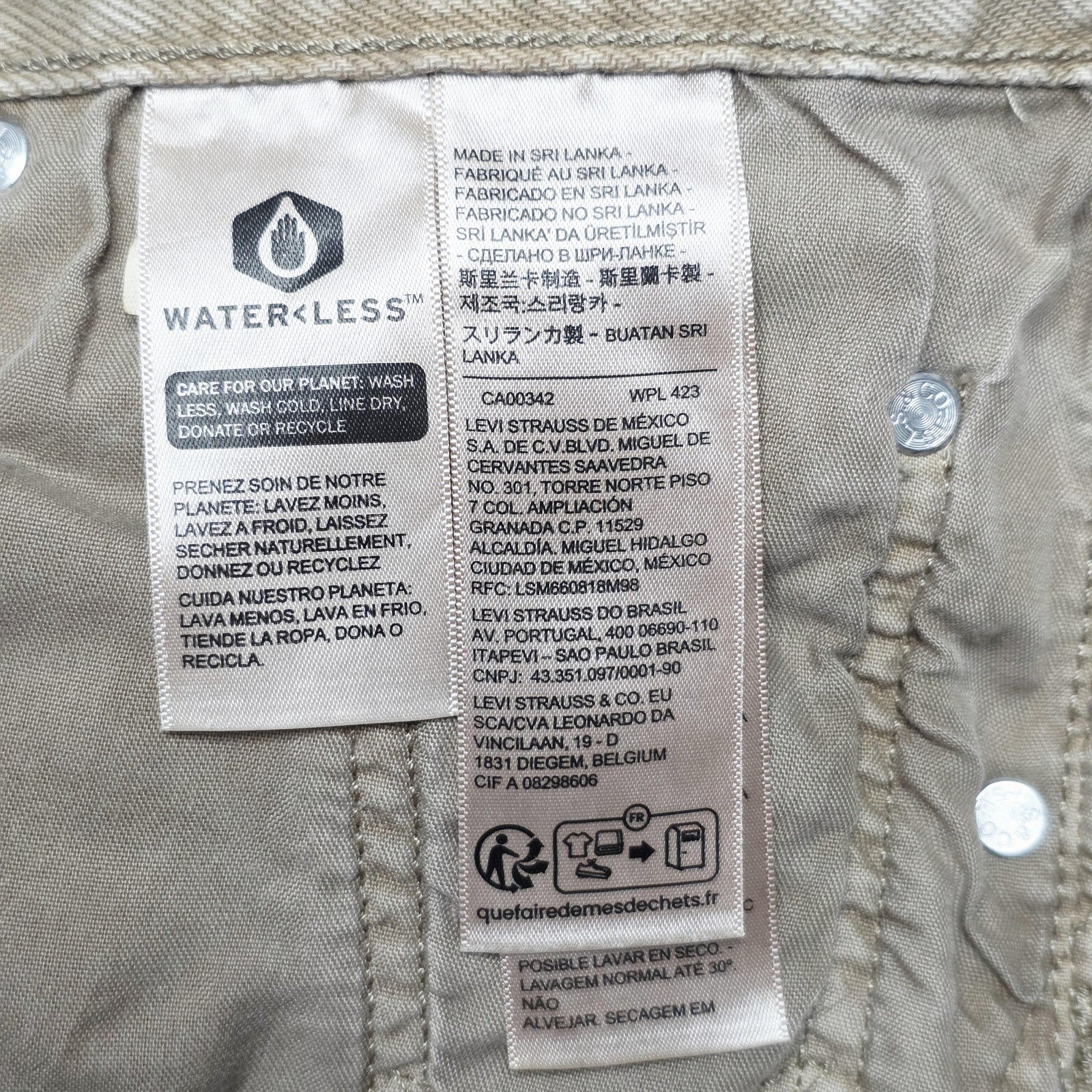 Levi's Jeans Women's 26x30 Beige 501 Straight Button Fly Premium