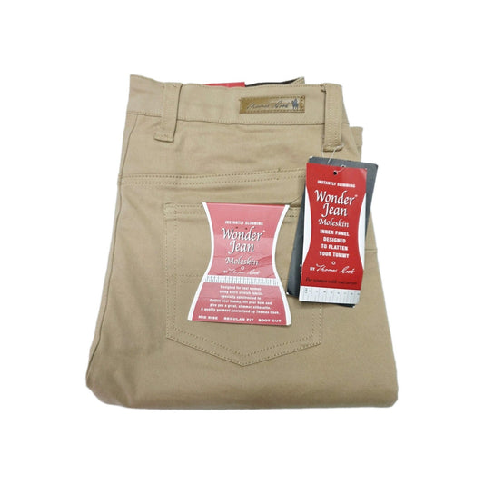 Thomas Cook Jeans Women's 11 Beige Wonder Jean Moleskin Bootcut Stretch NWT