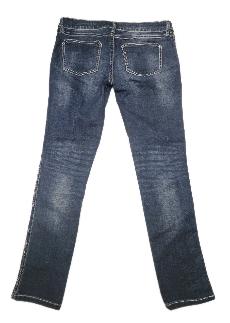 Wrangler ROCK 47 WHS89CL Ultra Low Rise Tapered Ladies Jeans Size 31