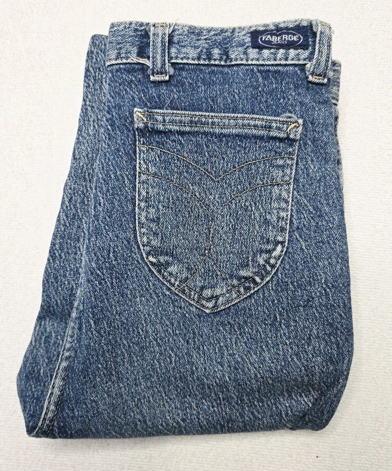 Faberge Jeans Women's 14 Blue High Rise Tapered Denim Vintage