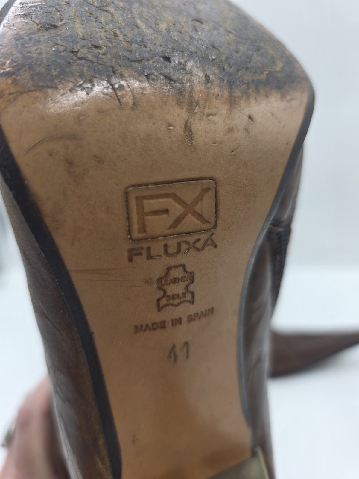 FX FLUXA High Heel Leather Boots Ladies Size 10.5