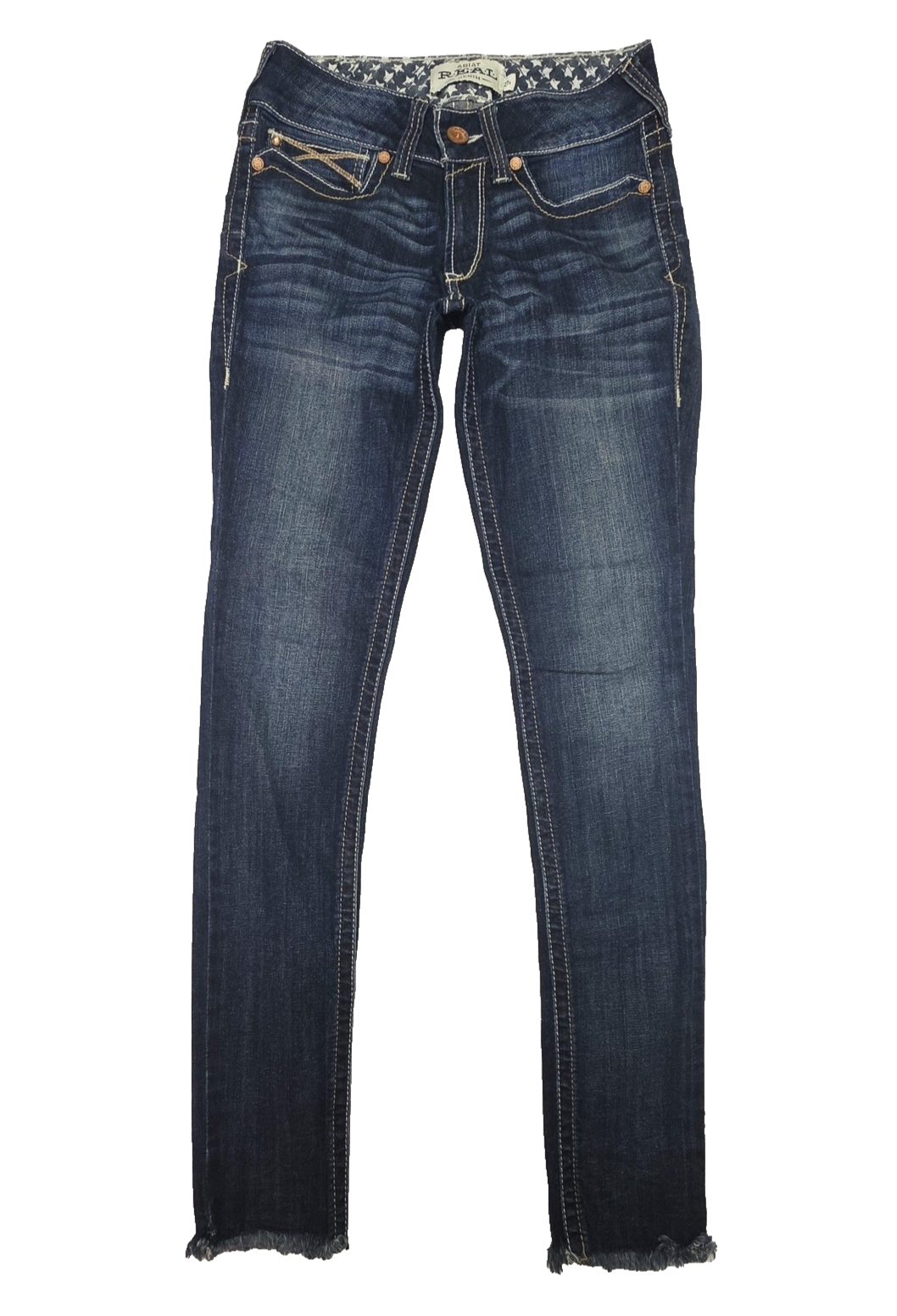 Ariat Jeans Women's 27R Blue Skinny Slim Stretch Denim Embroidered Faye 10027750