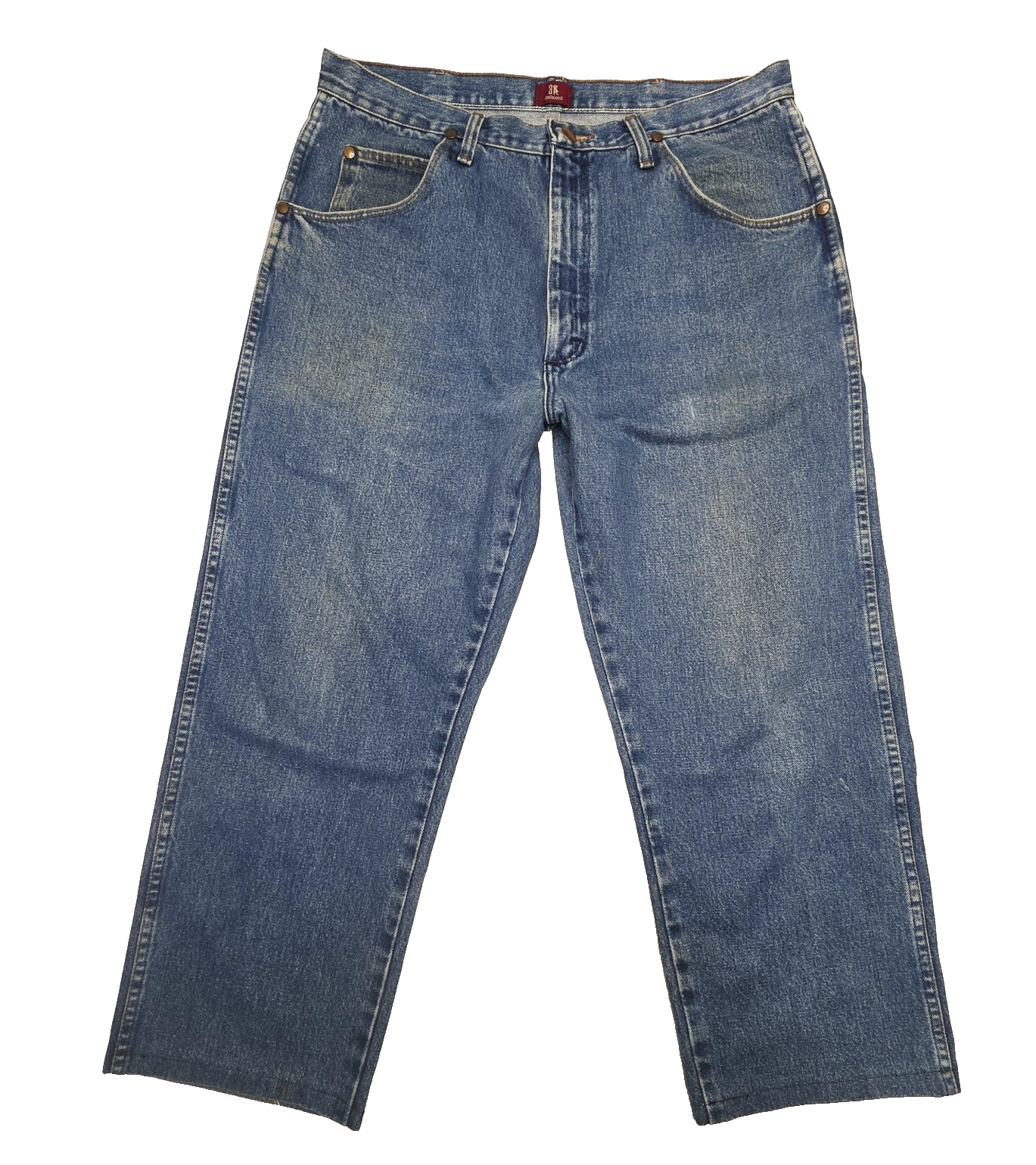 Wrangler Jeans Mens 36x25 Blue Straight Relaxed 100% Cotton Denim Cowboy 31MWZGK