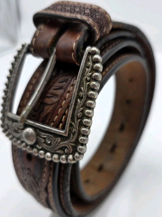 Ariat Tan Leather Belt Mens Size 42"