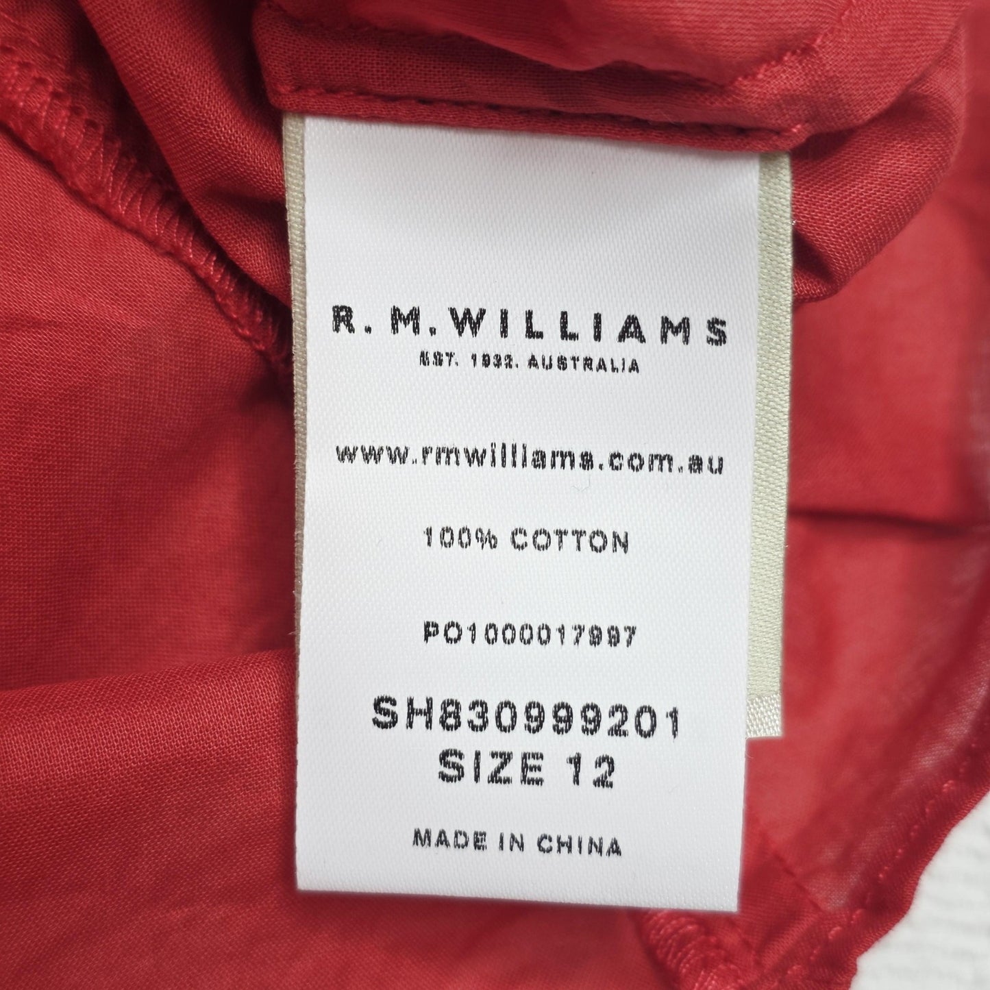 R.M. Williams Shirt Women's 12 Red Sleeveless Lace Ruffle Cami Set Blouse Top