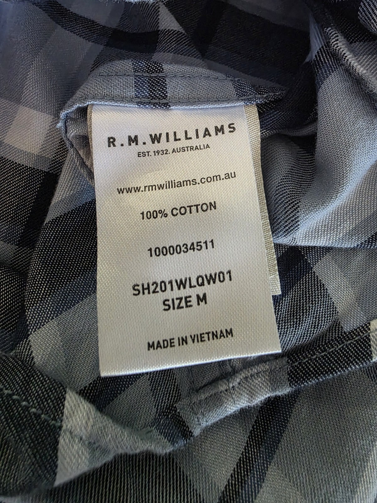 R.M Williams Long Sleeve Shirt Men's Size M