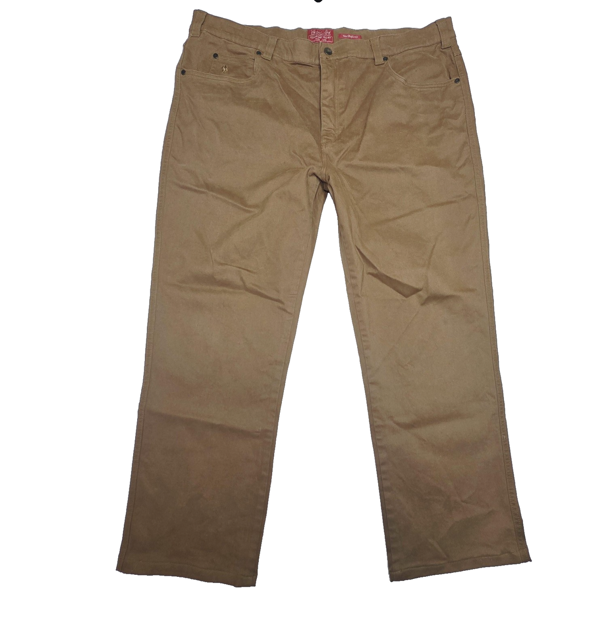 Thomas Cook Jeans Mens 42x27 Brown Straight Slim Comfort Waist Denim Stretch