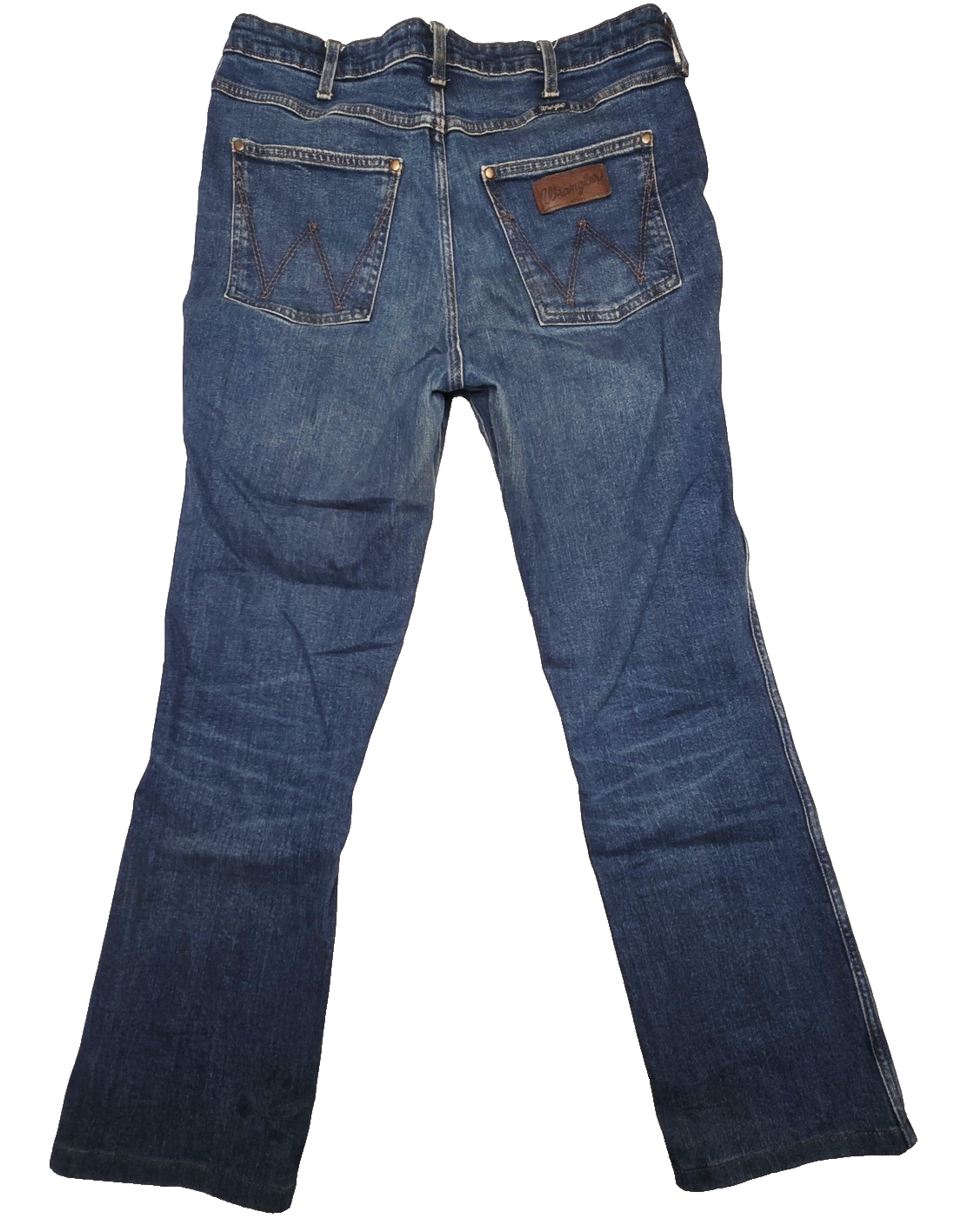 Wrangler Jeans Mens 33 Blue Bootcut Retro Stretch 33x30 Regular Pockets Zip