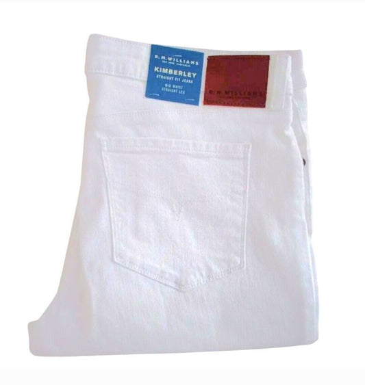 R.M Williams Kimberley White Straight Leg Jeans Size 36x32 NEW RRP $159