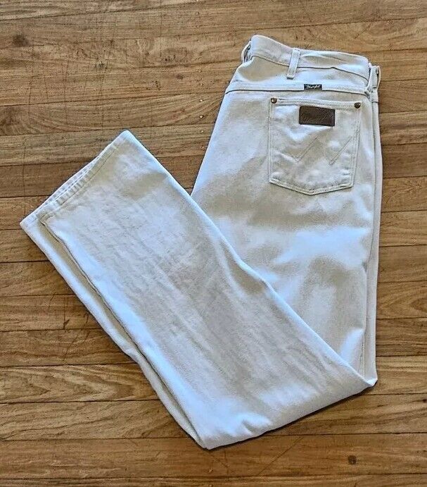 Wrangler Cowboy Cut Original Fit Jeans (13MWZTN) Prewashed Bone Men's Size 42x34