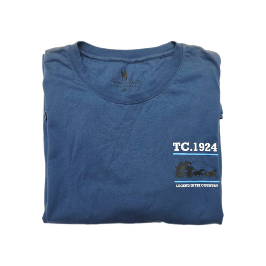 Thomas Cook T-Shirt Men's 3XL Blue TC.1924 Carriage Graphic Cotton Crew Neck