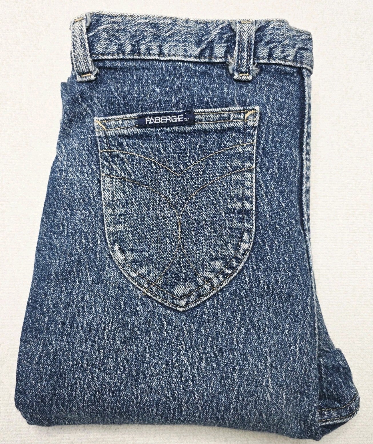 Faberge Jeans Women's 14 Blue High Rise Tapered Denim Vintage