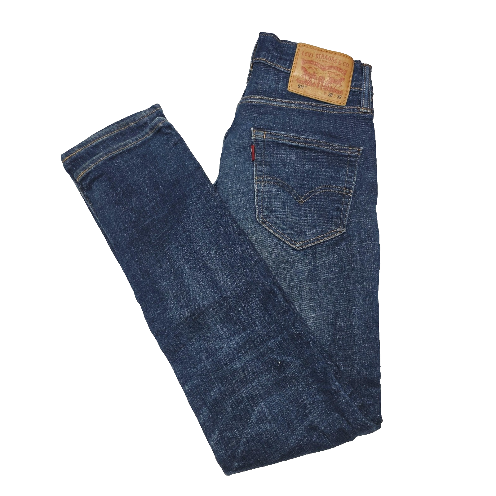 Levi' 511 Jeans Mens Slim Tapered Denim Medium Wash Stretch Size 28 x 30