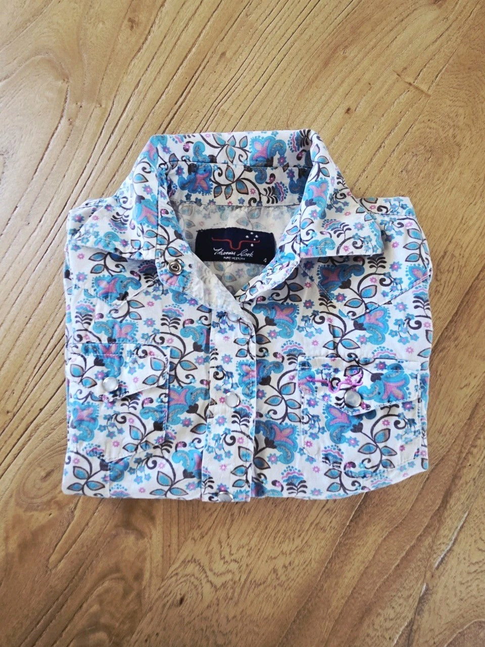 Pure Western Thomas Cook Rodeo Girls Shirt Size 4