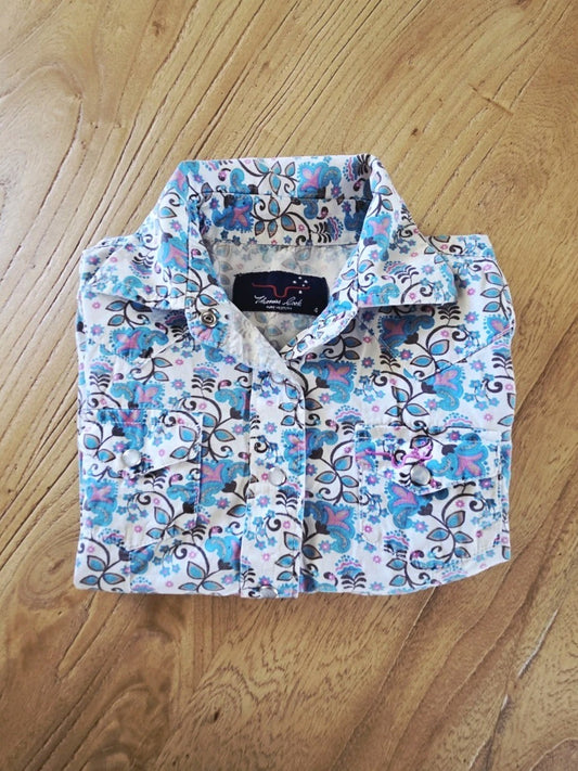 Pure Western Thomas Cook Rodeo Girls Shirt Size 4