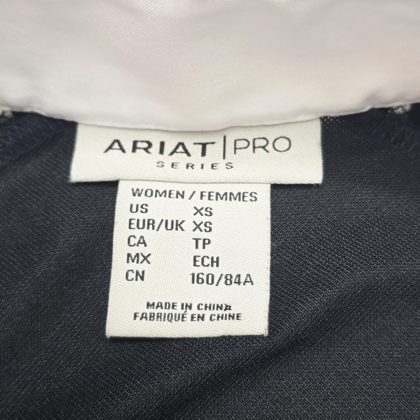 Ariat Polo Shirt Women's XS Black Short Sleeve Aptos Vent Show Top Equestrian