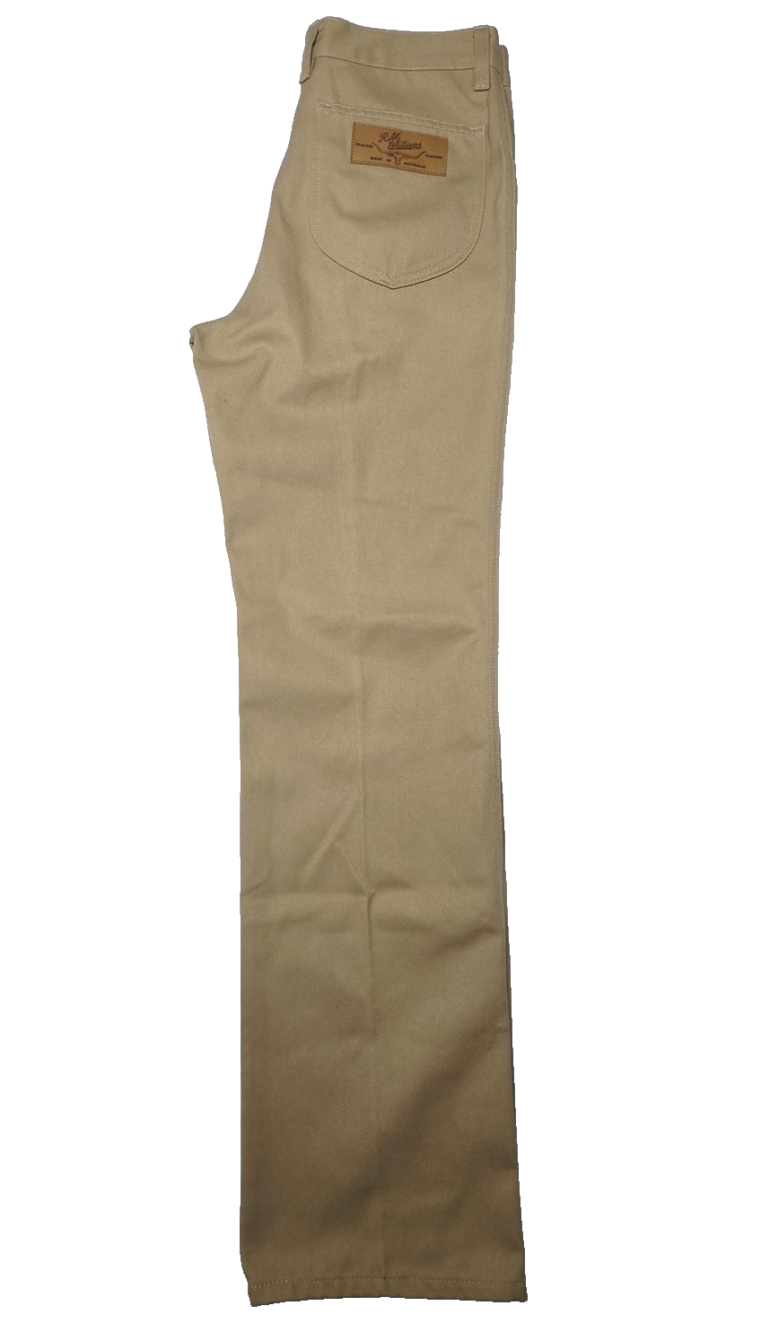 R.M. Williams Pants Men's 32R Beige Straight Classic Cotton Denim Workwear TJ191