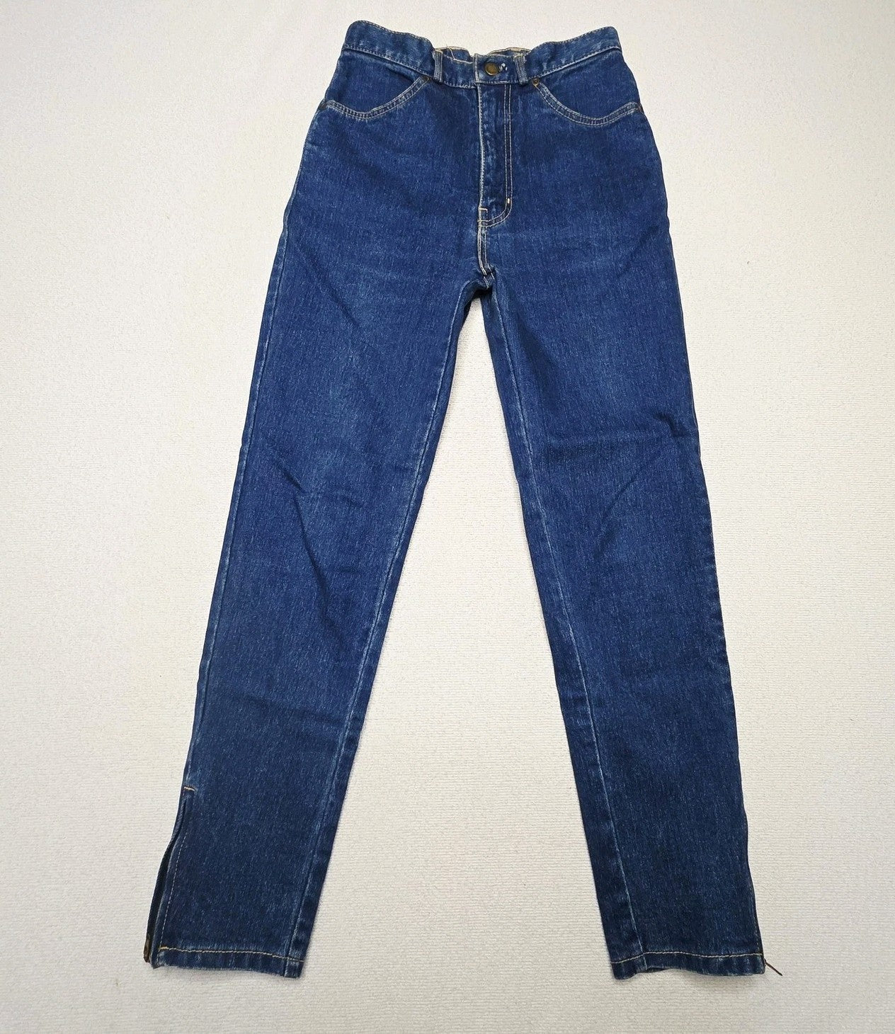 Faberge Jeans Women's 10 Blue High Rise Tapered Ankle Zip Pockets Vintage