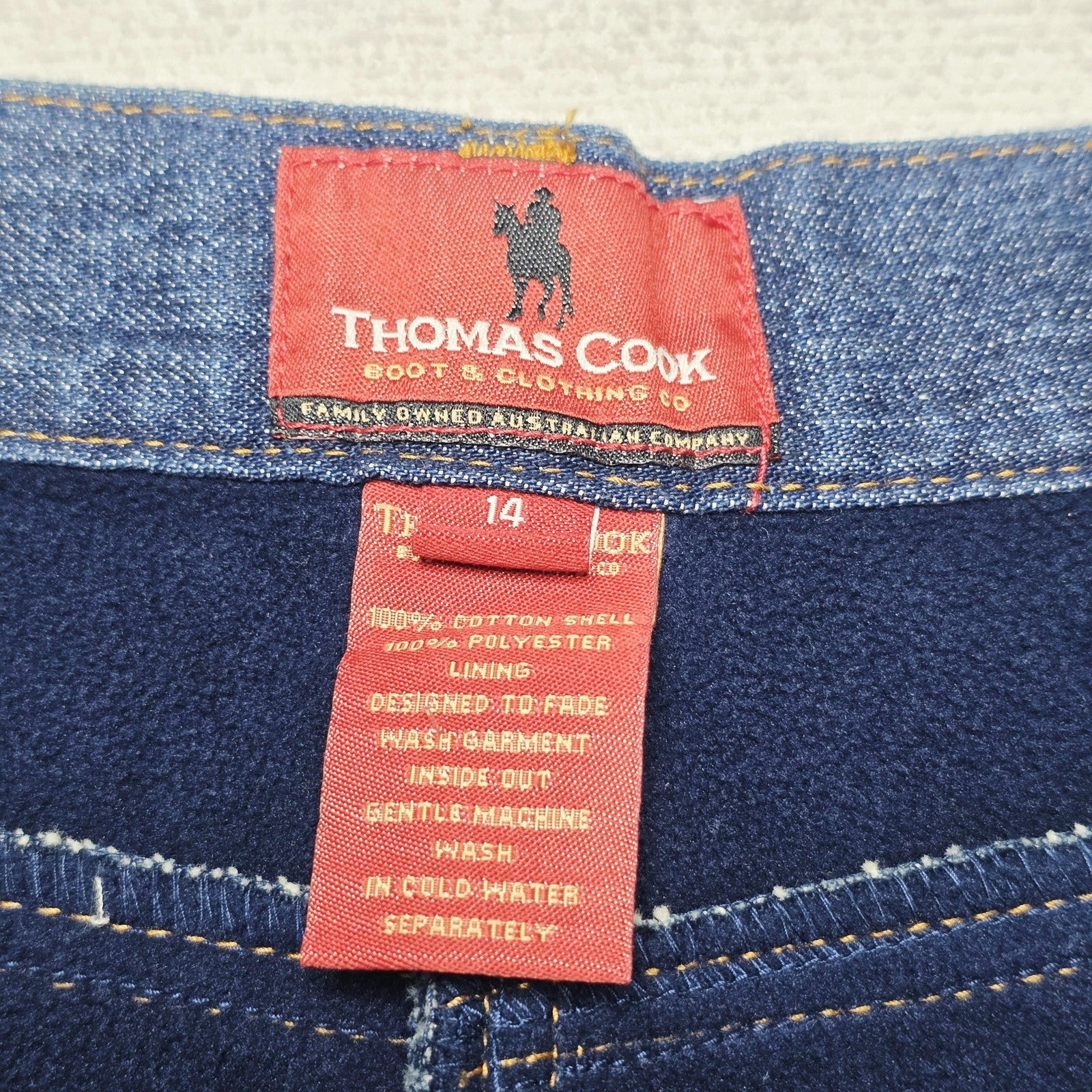 Thomas Cook Jeans Women's 14 Waterproof Thermal Straight Denim NWT