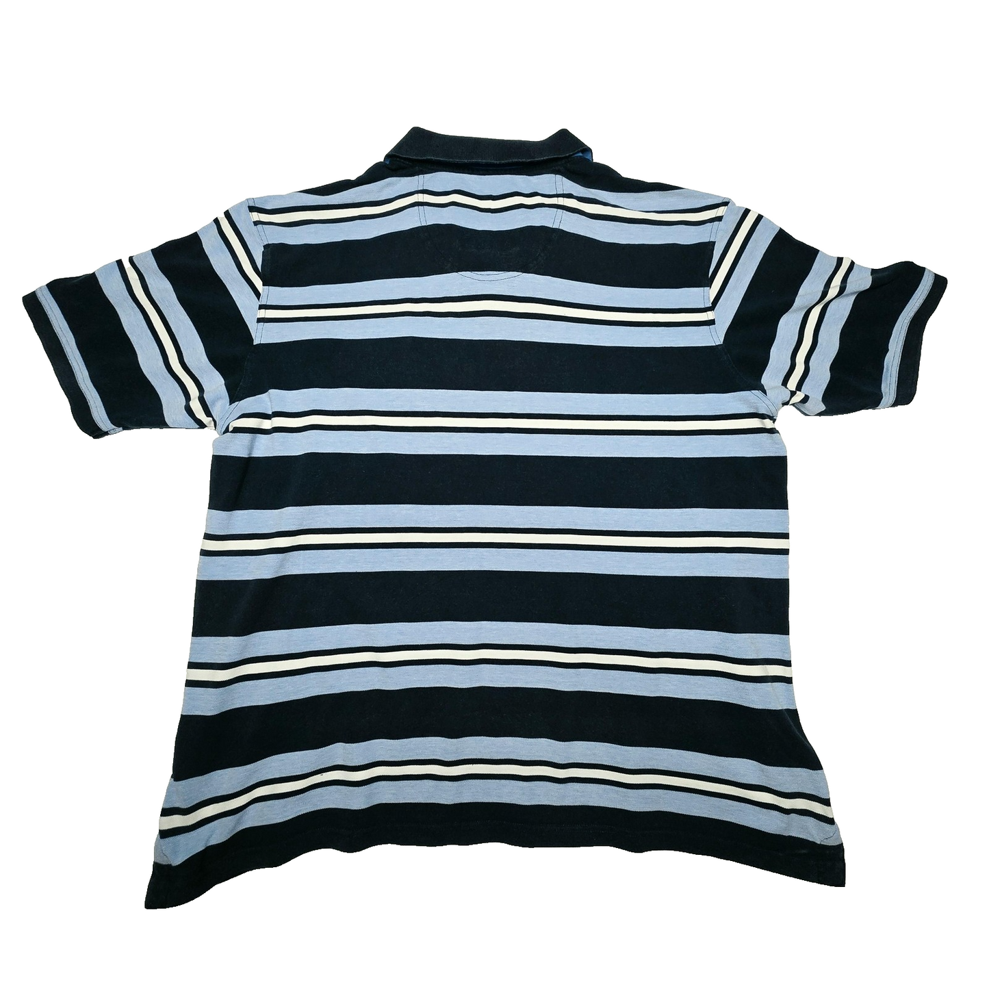 Thomas Cook Shirt Men's 4XL Blue Striped Short Sleeve Cotton Polo Casual