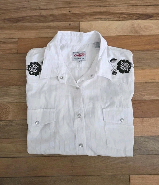 Roper Western Rodeo Arena Shirt Ladies Size 3XL