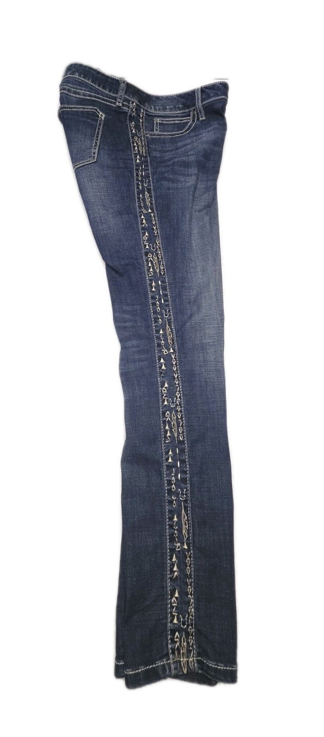 Wrangler ROCK 47 WHS89CL Ultra Low Rise Tapered Ladies Jeans Size 31