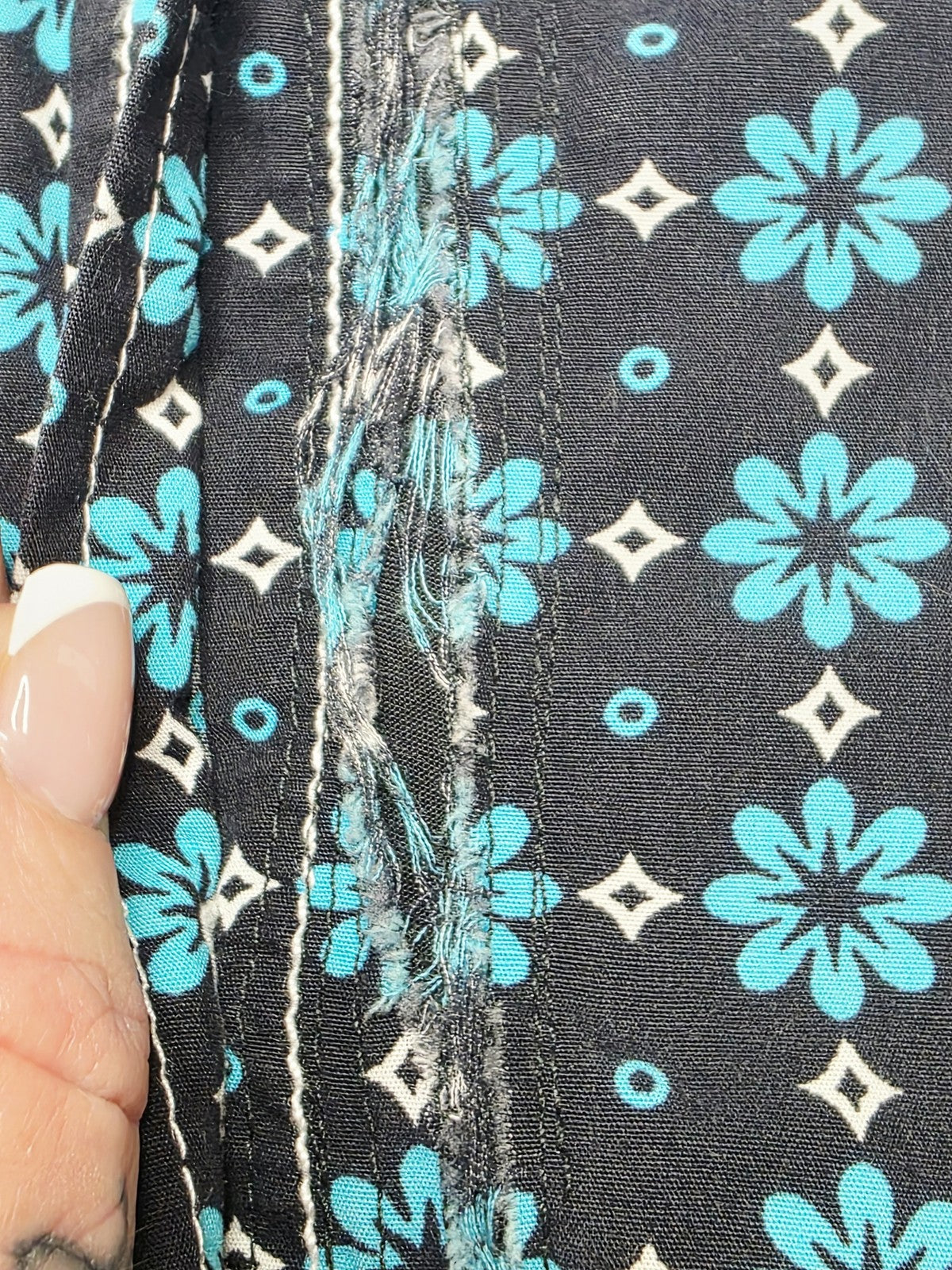 Bullzye Shirt Womens 16 Black Floral Collared Button Up Western Summer Casual