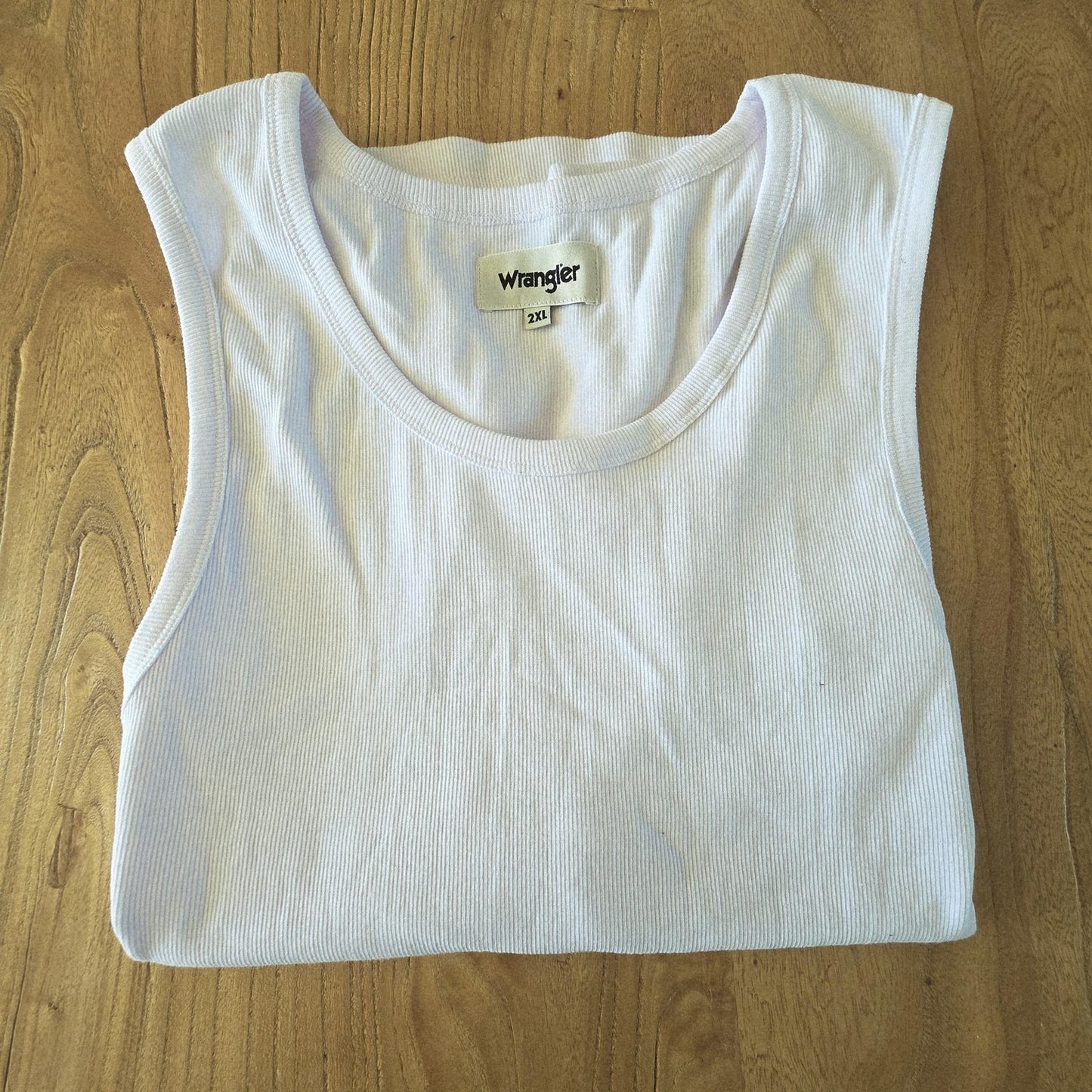 Wrangler Shirt Men's 2XL White Sleeveless Better Beer Tank Embroidered Cotton