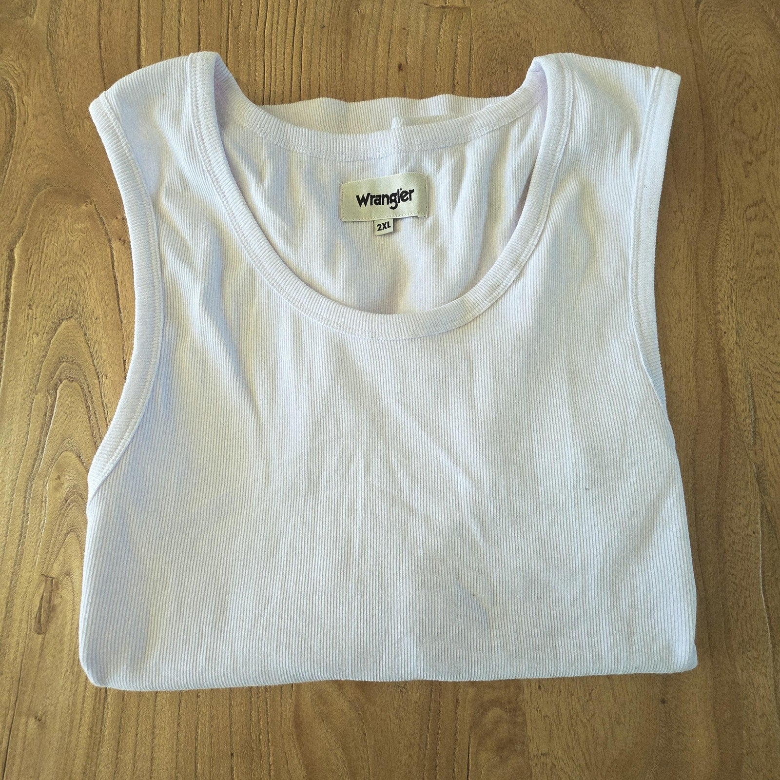 Wrangler Shirt Men's 2XL White Sleeveless Better Beer Tank Embroidered Cotton