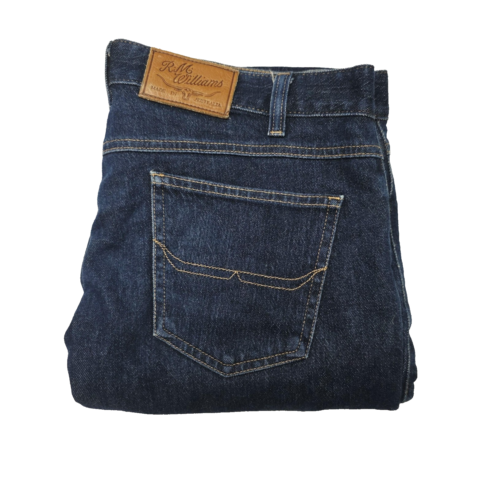 R.M. Williams Jeans Men's 36L Blue Straight Denim TJ742 Made In Australia