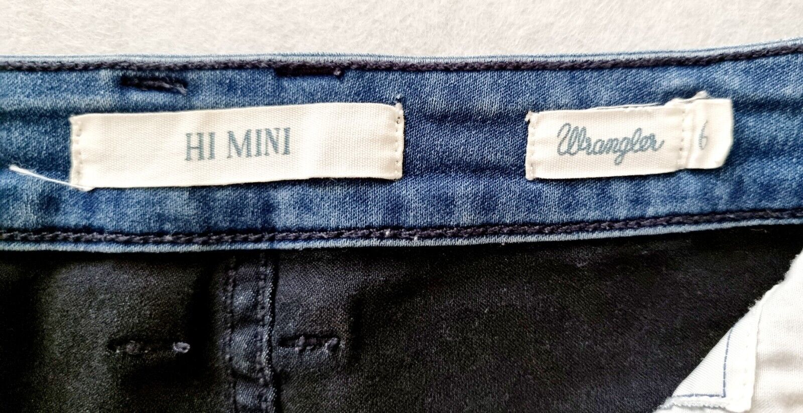 Wrangler Hi Mini Soft Denim Skirt Ladies Size 6