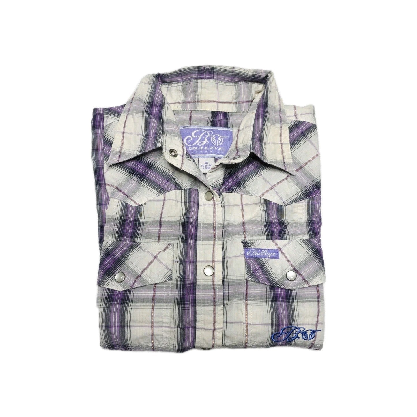 Bullzye Rodeo Short Sleeve Shirt Ladies Size 14