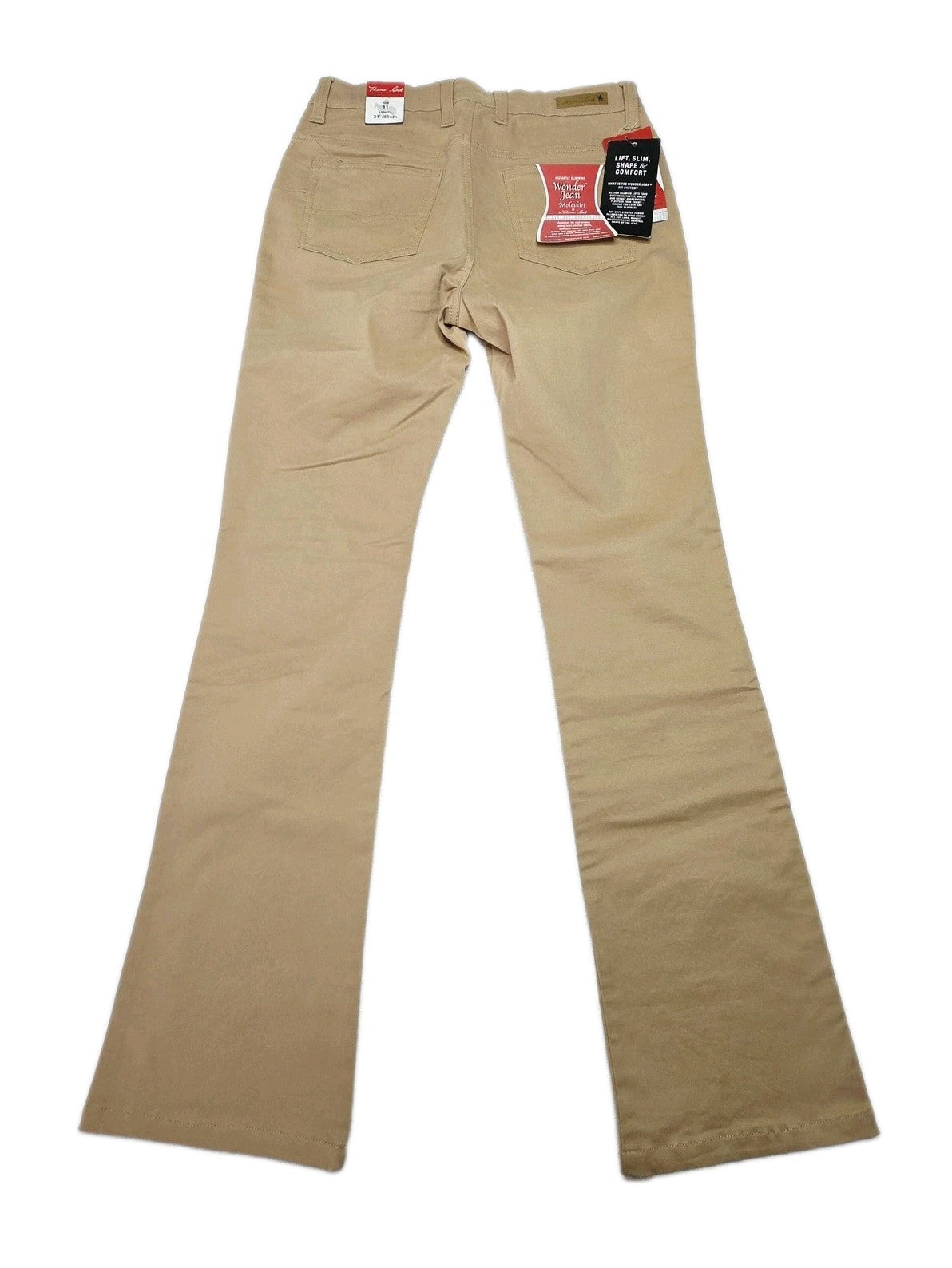 Thomas Cook Jeans Women's 11 Beige Wonder Jean Moleskin Bootcut Stretch NWT