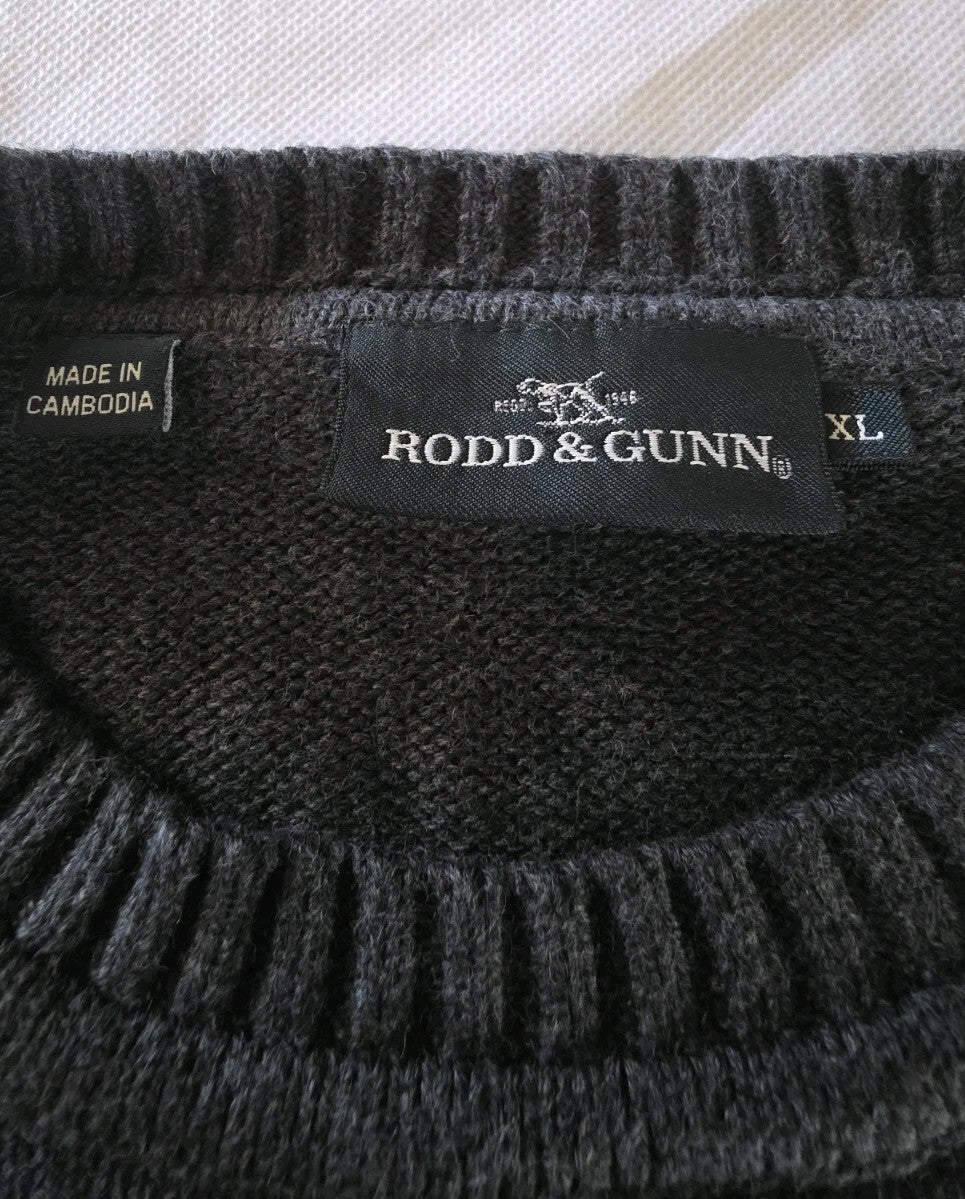 Rodd & Gunn Charcoal Men's Knitted Jumper Size XL