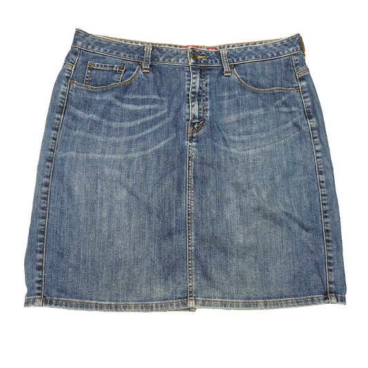 Levi's Skirt Women's 34 Blue Denim Knee Length Straight Pencil Casual