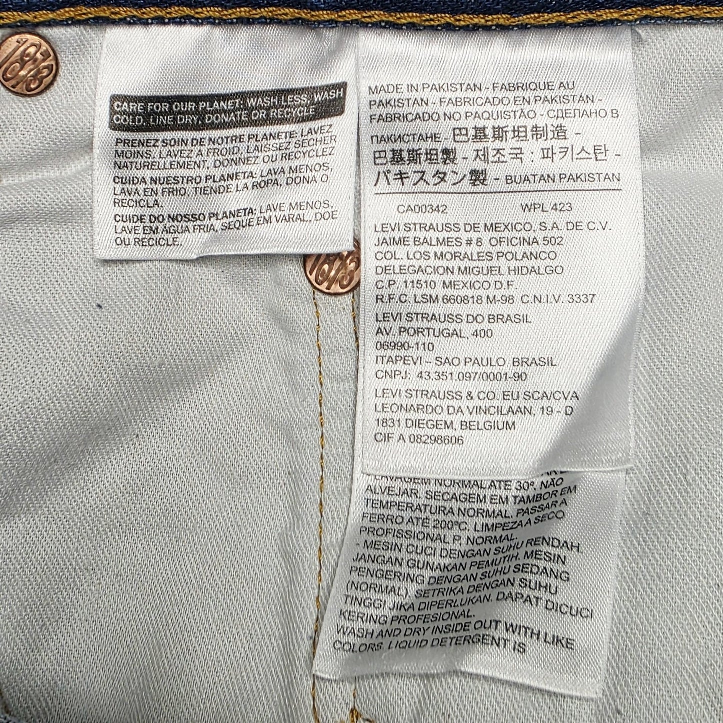 Levis 504 Jeans Mens Blue Regular Straight Medium Wash Zip Fly Fits 34x30