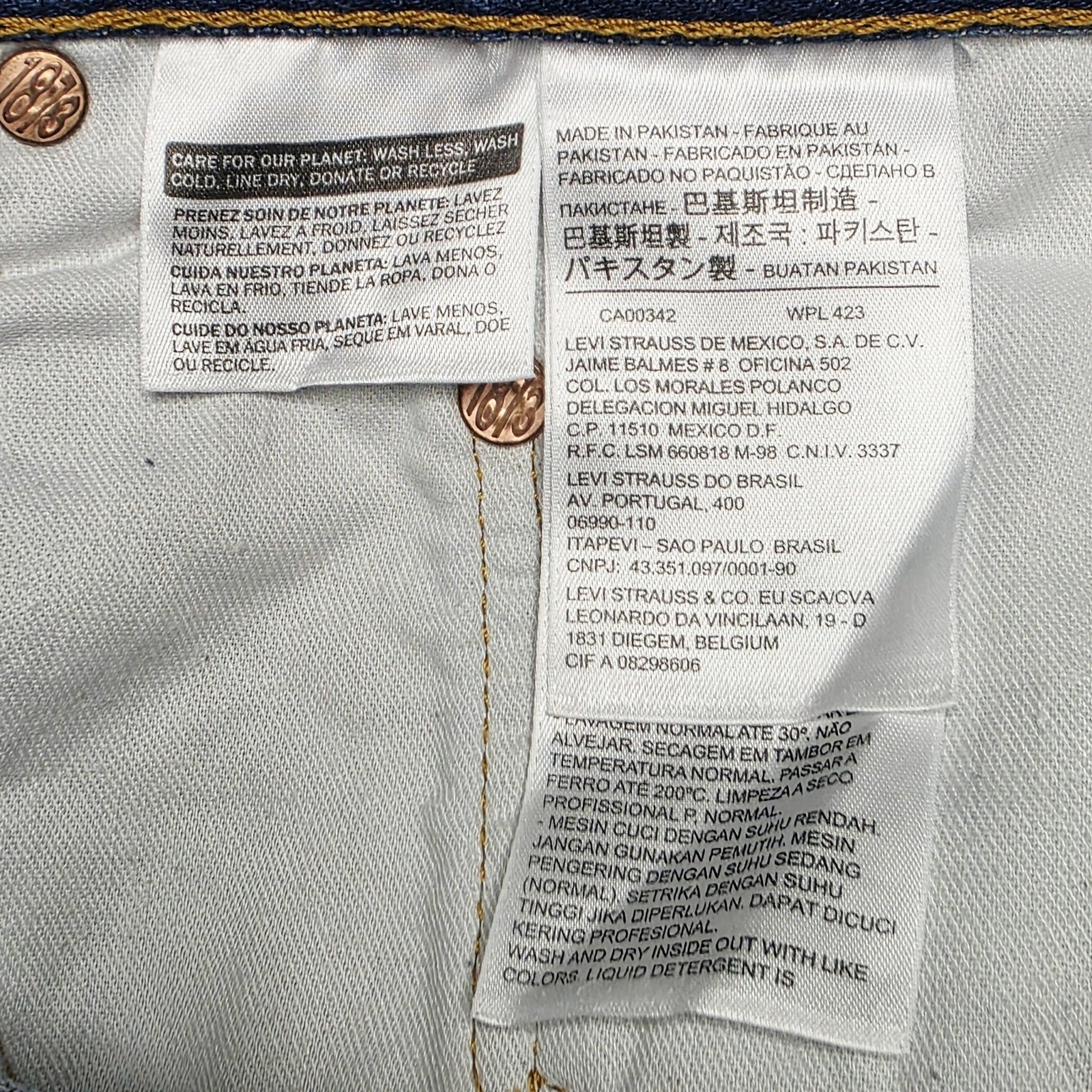 Levis 504 Jeans Mens Blue Regular Straight Medium Wash Zip Fly Fits 34x30