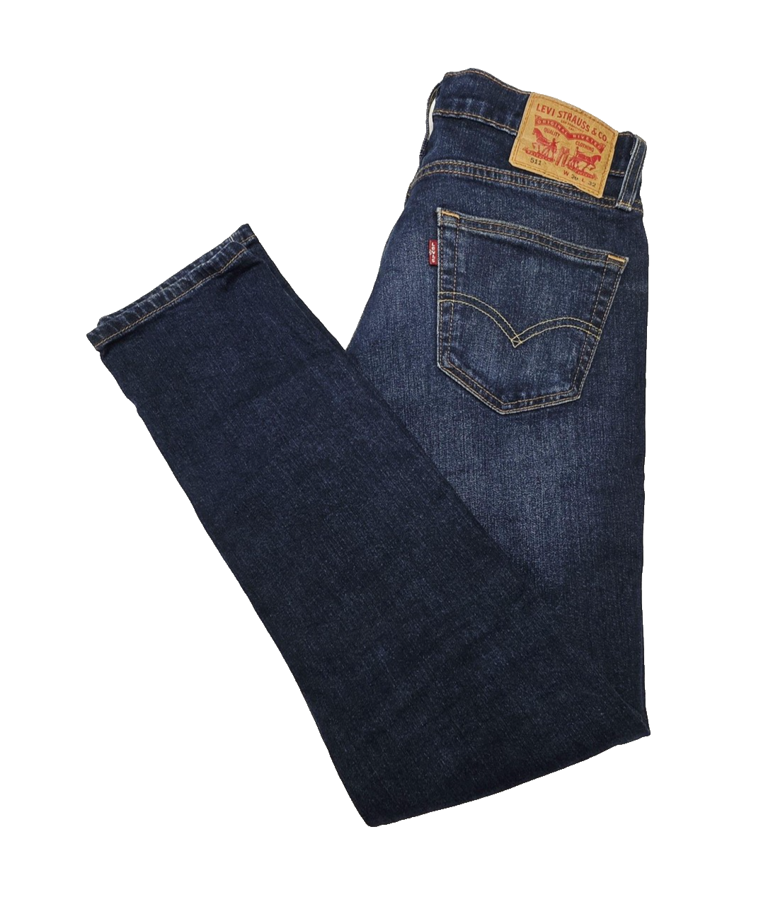 Levis 511 Jeans Mens 29x32 Blue Slim Tapered Denim Zip Fly Stretch Mid Wash