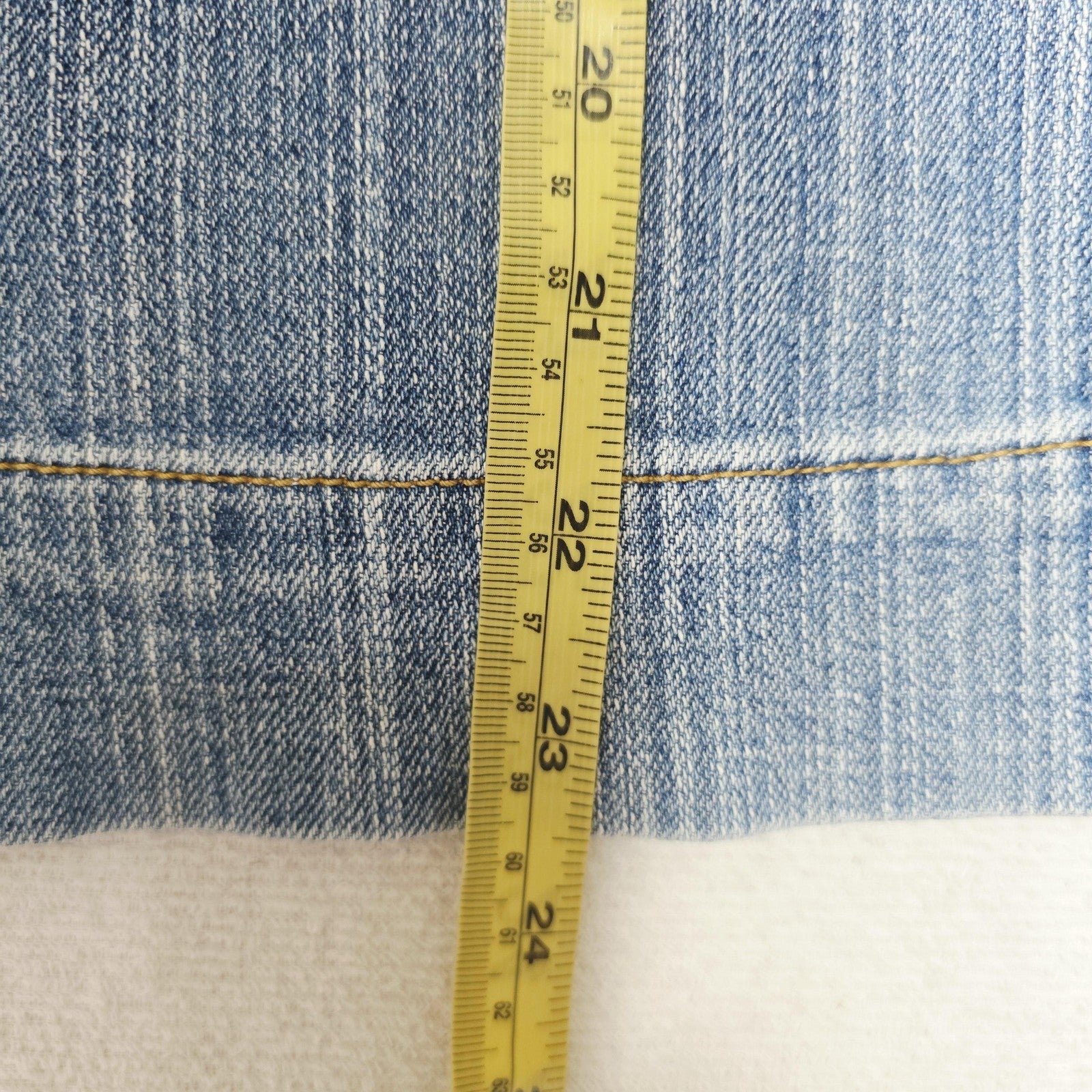 Thomas Cook Skirt Women's 8 Blue Denim A-Line Knee Length Stretch Casual Western