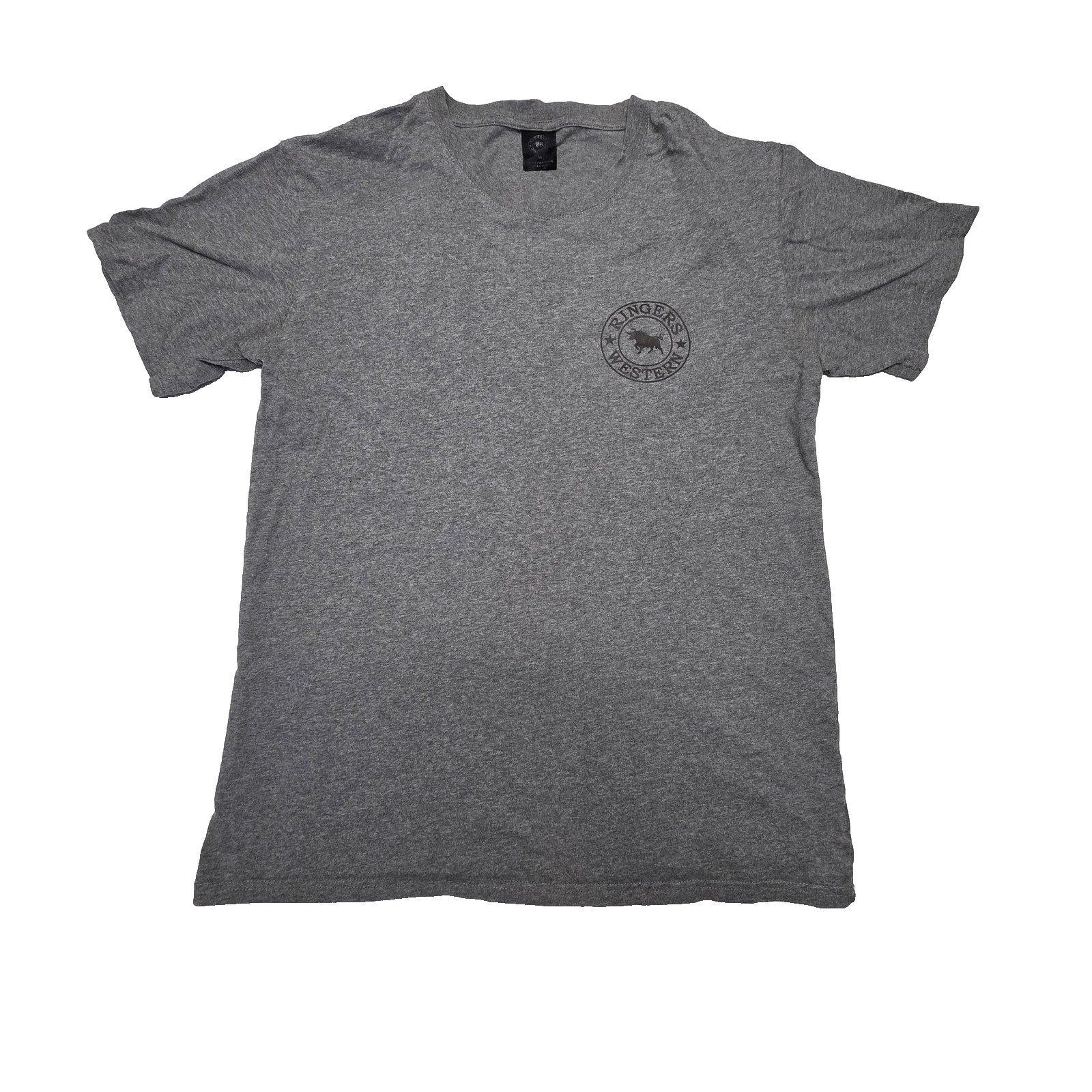 Ringers Western Shirt Men's M Grey Short Sleeve Graphic Logo Cotton Tee