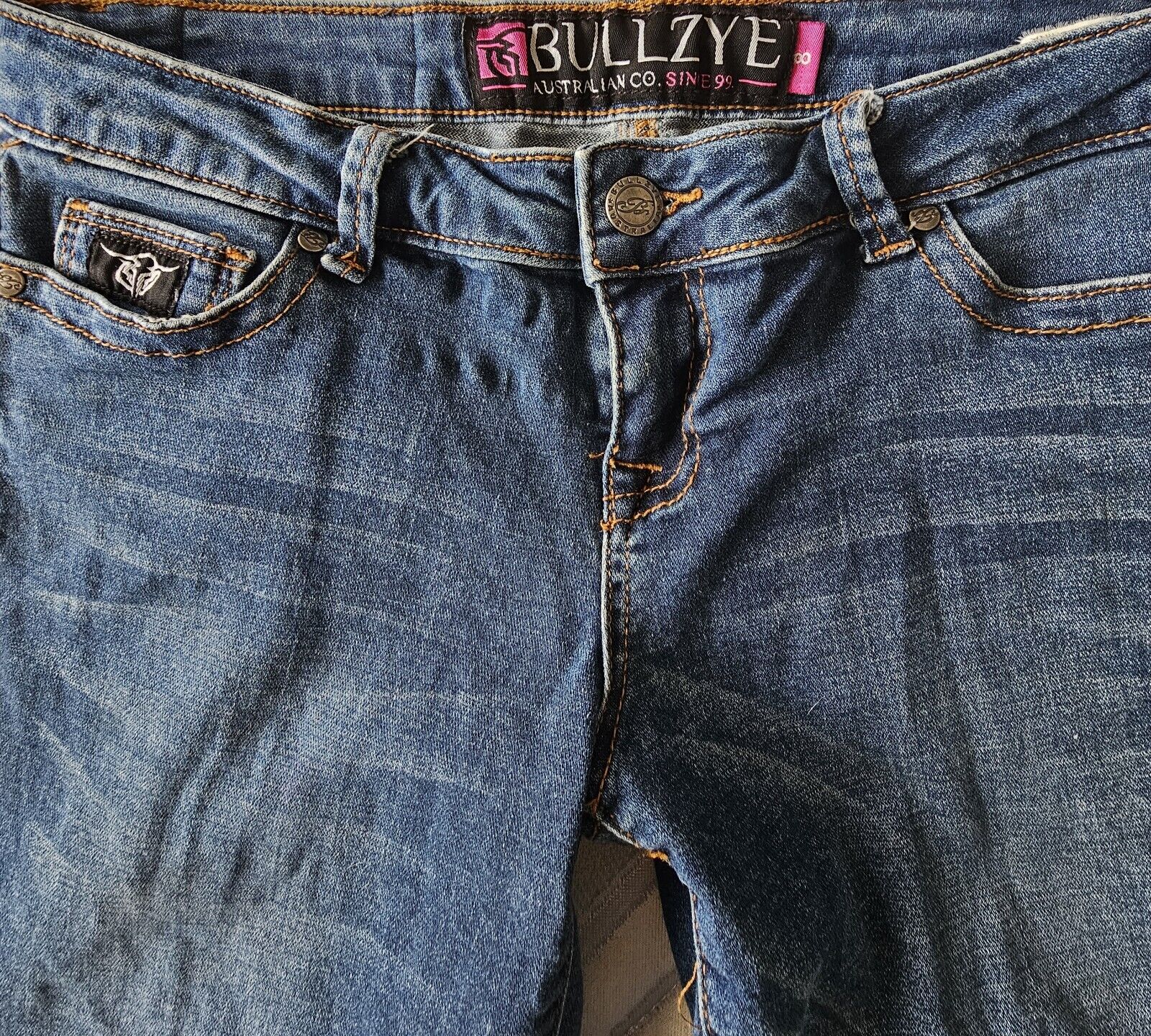 Bullzye Denim Cowgirl Shorts Ladies Size 8