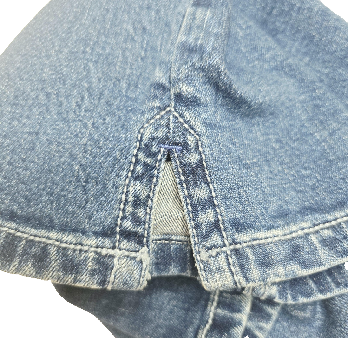 RB Sellars Jeans Women's 14 35x32 Blue Straight Stretch Denim Mid Rise Logo