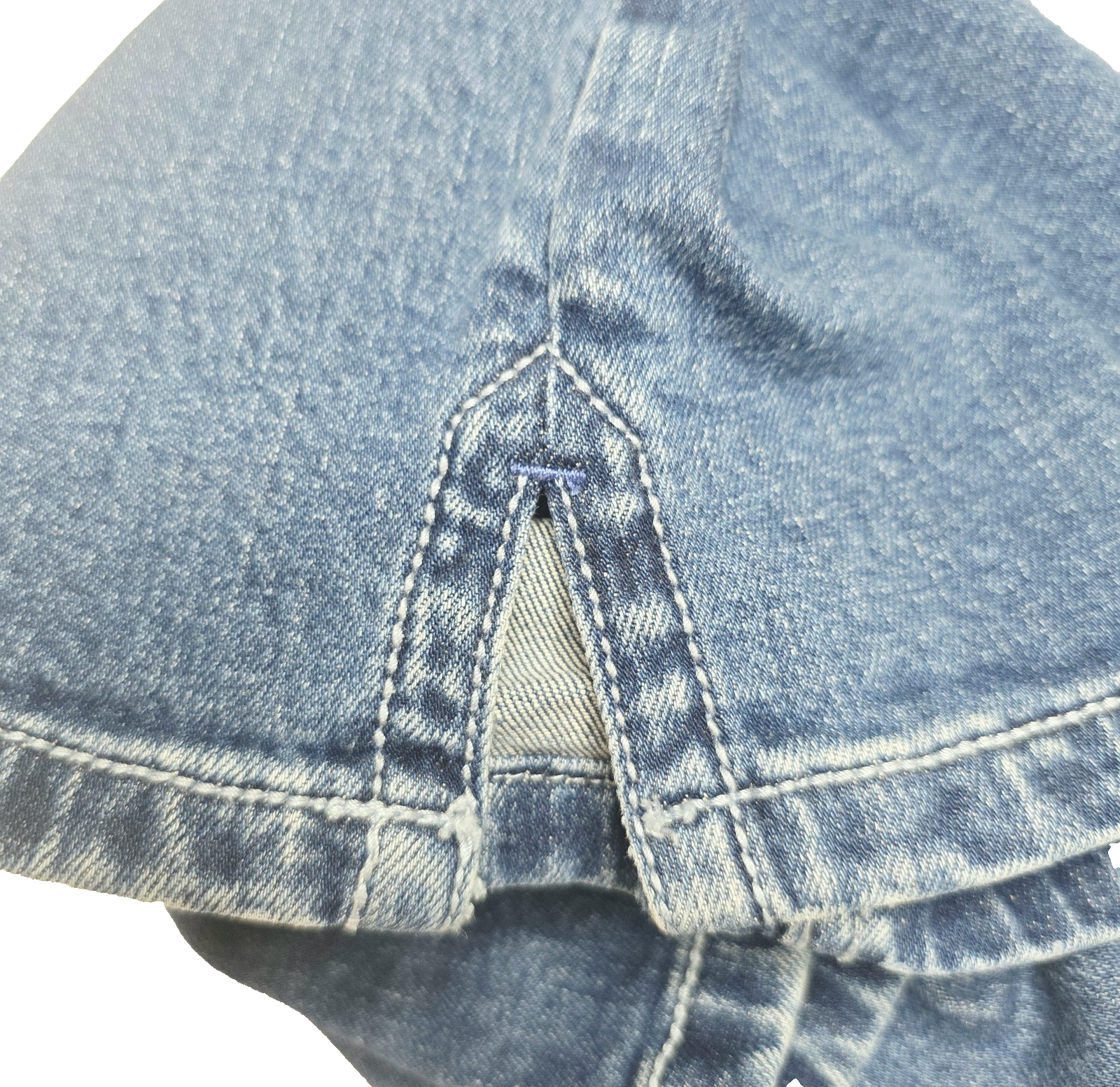 RB Sellars Jeans Women's 14 35x32 Blue Straight Stretch Denim Mid Rise Logo